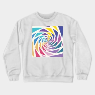 Kaleidoscope Mosaic Spiral Vortex Infinity Loop Pattern Crewneck Sweatshirt
